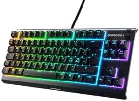 SteelSeries Apex 3 TKL RGB Gaming Keyboard - Factor forma compacto TKL de esports - Iluminación RGB de 8 zonas - Teclado QWERTY Nórdico