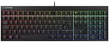 CHERRY MX 2.0S, Teclado de Gaming Mecánico Retroiluminado RGB, Configuración EE.UU. Internacional (QWERTY), con Cable, Diseñado en Alemania, Conmutadores MX Blue de Origen, Negro