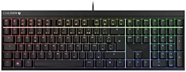 CHERRY MX 2.0S, Teclado de Gaming Mecánico Retroiluminado RGB, Configuración Francesa (AZERTY), con Cable, Diseñado en Alemania, Conmutadores MX Brown de Origen, Negro