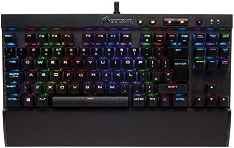 Corsair K65 RGB Rapidfire - Teclado (Mini, Alámbrico, USB, Interruptor mecánico, LED RGB, Negro)