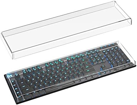 Geekria Cubierta antipolvo para teclado de tamaño completo, cubierta de acrílico transparente para 6 teclas G dedicadas, compatible con Logitech G915, G815 LIGHTSPEED RGB mecánico Gaming