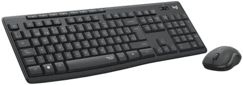 Logitech MK295 Silent Combinación de Teclado y Ratón Inalámbricos con SilentTouch, Seguimiento Óptico, Tecnología Inalámbrica sin Demoras, 90% Menos de Ruido, QWERTY Español, Negro