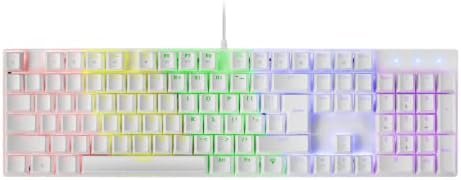 Mars Gaming MK422 Blanco, Teclado Mecánico Gaming RGB, Antighosting, Switch Mecánico Marrón, Idioma US