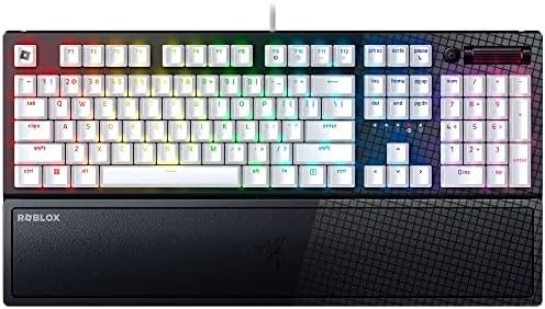 Razer BlackWidow V3 (Green Switch) - Teclado mecánico para juegos Premium, teclado mecánico, (iluminación cromática RGB, teclas multimedia) - Teclado Español - Roblox Ed.