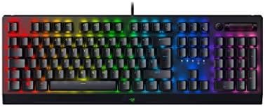 Razer BlackWidow V3 (Interruptor Verde) - Teclado mecánico para Juegos (interruptores mecánicos Clic, Teclas ABS de Doble Disparo, Rodillo Digital multifunción y tecla Multimedia, reposamuñecas)